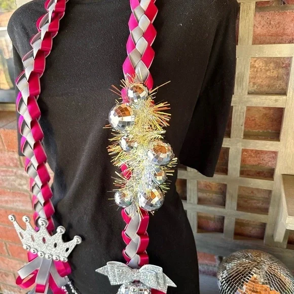 Disco Ball Birthday Graduation Lei Senior Anniversary Custom Made All colors - Picture 10 of 17